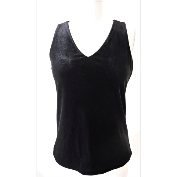 White House Black Market Tops - ❤️ NWT WHBM Black velvet v-neck sleeveless top